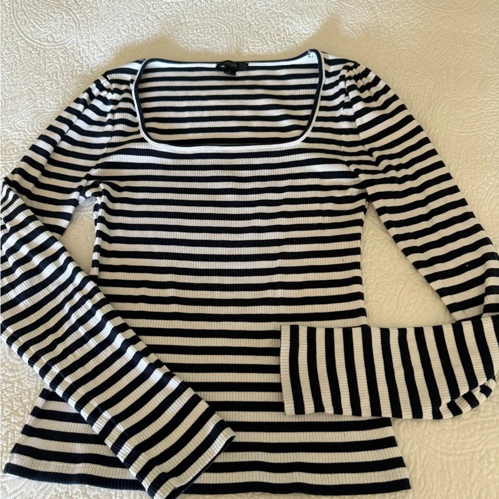 J. Crew Navy & White Striped Top❗️